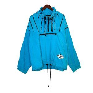 Vintage 90’s Express 1/4 Zip Windbreak Jacket- Retro- Blue- Mens Size XL